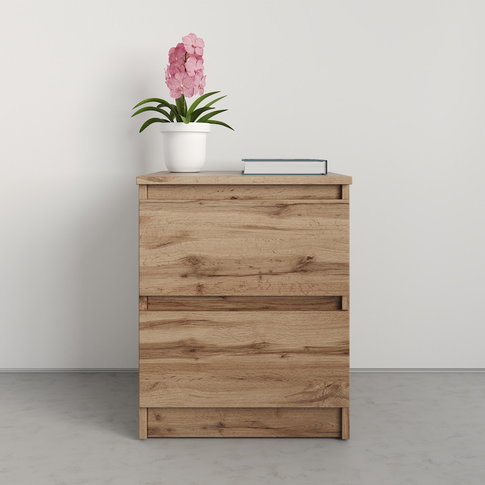MebelStar Nightstand Neo Tahoe Oak, 40x43x53 cm (MBS-1180)