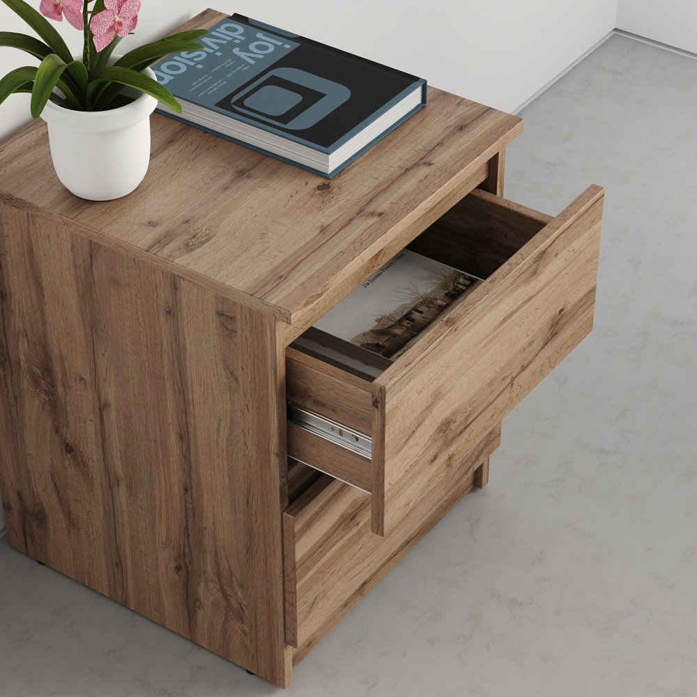 MebelStar Nightstand Neo Tahoe Oak, 40x43x53 cm (MBS-1180)