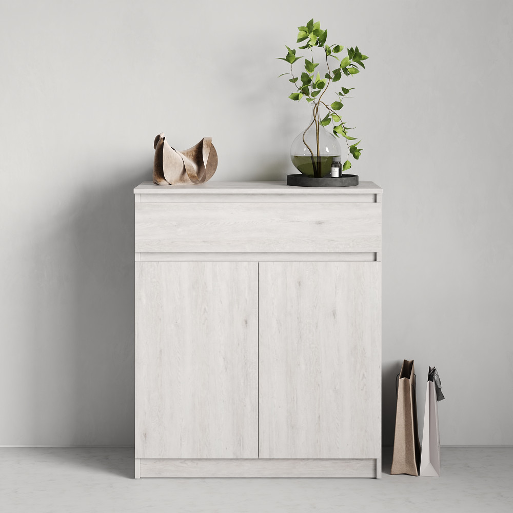 MebelStar Shoe cabinet Neo Alaska gray, 80x35x95 cm (MBS-1240)