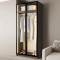 MebelStar 2-door wardrobe Oscar Showcase BL-B with LED lighting, standard Anthracite, 100x52x220 cm (MBS-11687)