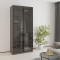 MebelStar 2-door wardrobe Oscar Showcase BL-B, standard Anthracite, 100x52x220 cm (MBS-6684)