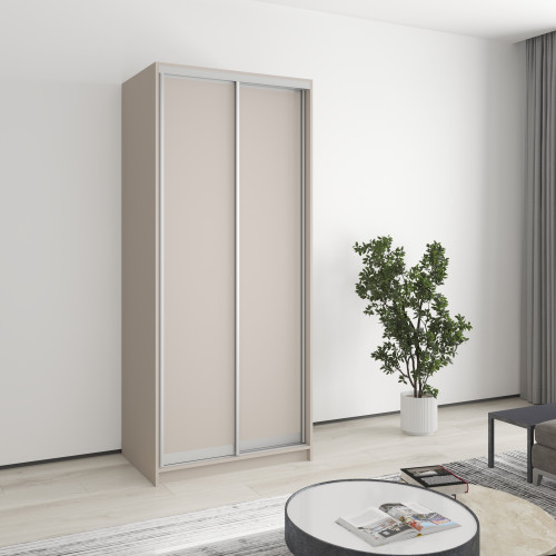 Шкаф-купе двухдверный MebelStar Стандарт AL 2ДСП 90x45x210 см Кашемир (MBS-2269)