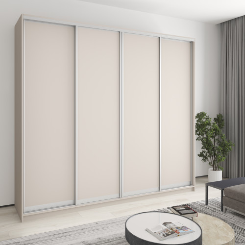 Шафа-купе чотиридверна MebelStar Комбо AL 4ДСП 260x45x240 см Кашемір (MBS-13283)