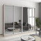 MebelStar Four-door wardrobe Combo AL 4 Mirrors Cashmere, 260x45x210 cm (MBS-12563)