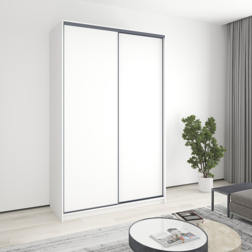 Шкаф-купе двухдверный MebelStar Бавария 2ДСП 150x60x240 см Аляска белый (MBS-4390)