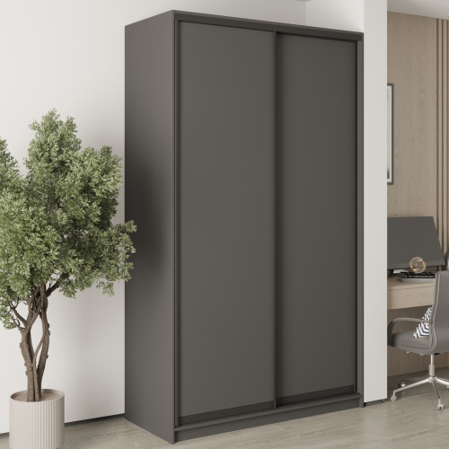 Шафа-купе дводверна MebelStar Стандарт BG 2ДСП 140x60x240 см Антрацит (MBS-10043)
