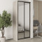 MebelStar Two-door wardrobe Standard BG 2 Mirrors Alaska gray, 100x45x240 cm (MBS-10273)