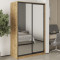 MebelStar Two-door wardrobe Standard BG 2 Mirrors Tahoe Oak, 130x60x210 cm (MBS-11293)