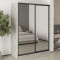 MebelStar Two-door wardrobe Combo BG 2 Mirrors Concrete, 160x45x210 cm (MBS-11613)