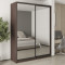 MebelStar Two-door wardrobe Combo BG 2 Mirrors Ristreto Oak, 180x45x240 cm (MBS-10763)