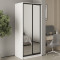 MebelStar Two-door wardrobe Standard BG 2 Mirrors Alaska white, 90x45x210 cm (MBS-11163)