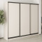 MebelStar Three-door wardrobe Combo BG 3DSP Cashmere, 230x45x210 cm (MBS-8933)