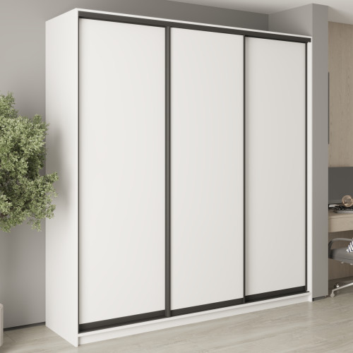 Шкаф-купе трехдверный MebelStar Комбо BG 3ДСП 230x45x240 см Аляска белая (MBS-9413)