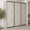 MebelStar Three-door wardrobe Combo BG 3DSP Alaska gray, 230x60x240 cm (MBS-9523)