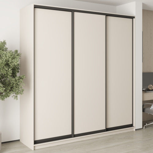 MebelStar Three-door wardrobe Combo BG 3DSP Cashmere, 230x60x240 cm (MBS-9483)