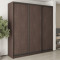 MebelStar Three-door wardrobe Combo BG 3DSP Ristreto oak, 230x60x240 cm (MBS-9543)