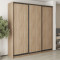 MebelStar Three-door wardrobe Combo BG 3DSP Sonoma Oak, 230x60x240 cm (MBS-9463)