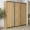 MebelStar Three-door wardrobe Combo BG 3DSP Tahoe oak, 230x60x240 cm (MBS-9583)