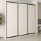 MebelStar Three-door wardrobe Uni BG 3DSP Cashmere, 250x45x240 cm (MBS-7705)