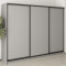 MebelStar Three-door wardrobe Uni BG 3DSP Gray mouse, 270x45x210 cm (MBS-7955)