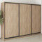 MebelStar Three-door wardrobe Uni BG 3DSP Sonoma Oak, 270x45x210 cm (MBS-7915)