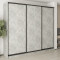 MebelStar Three-door wardrobe Uni BG 3DSP Concrete, 270x45x240 cm (MBS-7715)