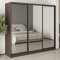 MebelStar Three-door wardrobe Combo BG 3 Mirrors Ristreto oak, 230x45x210 cm (MBS-9353)