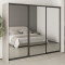 MebelStar Three-door wardrobe Uni BG 3 Mirrors Alaska gray, 250x60x210 cm (MBS-8085)