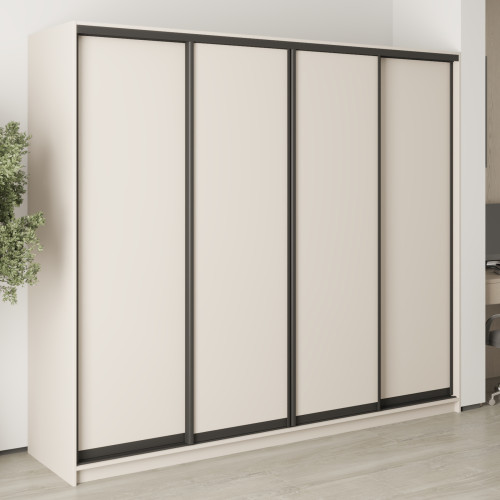 MebelStar Four-door wardrobe Standard BG 4DSP Cashmere, 240x60x210 cm (MBS-11773)