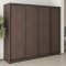 MebelStar Four-door wardrobe Combo BG 4DSP Ristreto Oak, 240x45x210 cm (MBS-11993)