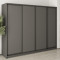 MebelStar Four-door wardrobe Combo BG 4DSP Anthracite, 260x45x210 cm (MBS-11963)