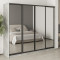 MebelStar Four-door wardrobe Combo BG 4 Mirrors Concrete, 240x45x210 cm (MBS-12113)