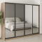 MebelStar Four-door wardrobe Standard BG 4 Mirrors Sonoma Oak, 260x60x210 cm (MBS-11943)