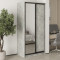 MebelStar Two-door wardrobe Standard BG DSP/Mirror Concrete, 100x45x210 cm (MBS-10993)