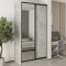 MebelStar Two-door wardrobe Standard BG DSP/Mirror Concrete, 130x60x240 cm (MBS-10213)
