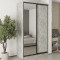 MebelStar Two-door wardrobe Standard BG DSP/Mirror Concrete, 140x45x240 cm (MBS-10133)