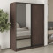 MebelStar Two-door wardrobe Combo BG DSP/Mirror Ristreto Oak, 160x45x210 cm (MBS-11553)