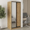 MebelStar Two-door wardrobe Uni BG DSP/Mirror Tahoe Oak, 90x60x210 cm (MBS-11403)
