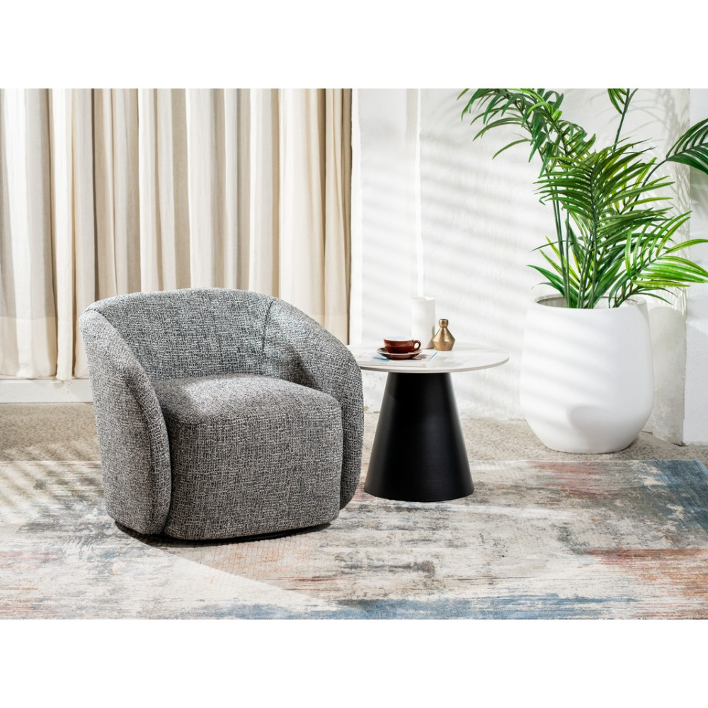 Кресло мягкое поворотное Vetro Тино Серый (VTR-1026)