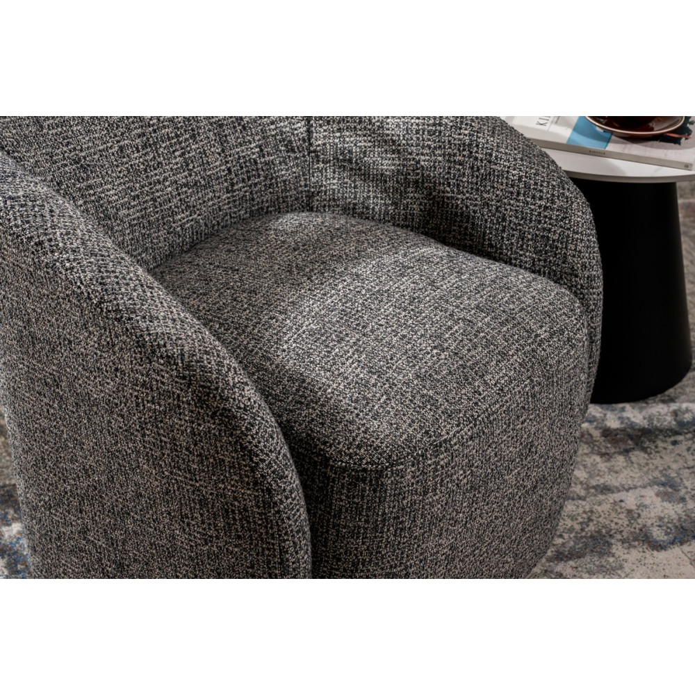 Кресло мягкое поворотное Vetro Тино Серый (VTR-1026)