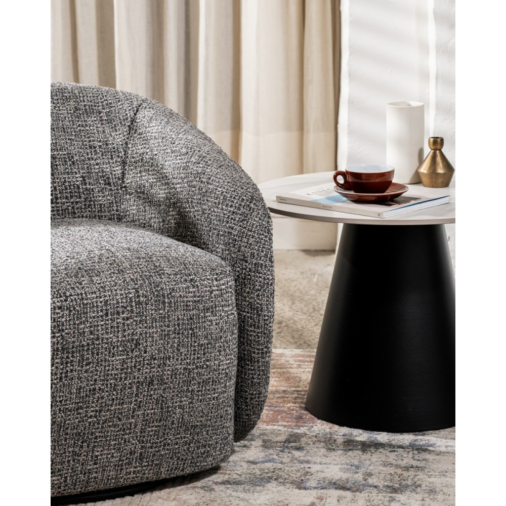 Кресло мягкое поворотное Vetro Тино Серый (VTR-1026)