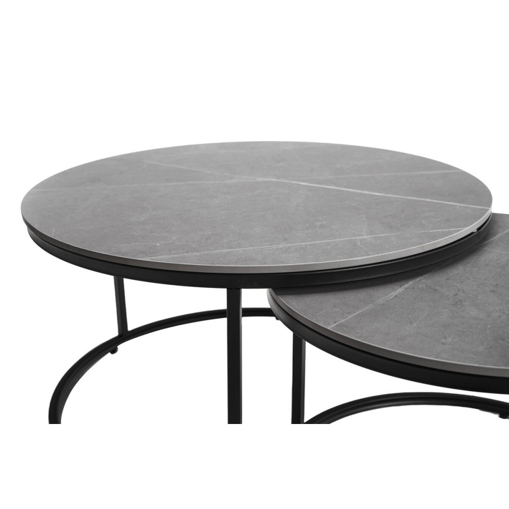 Комплект журнальных столов Vetro CT-35 Лоренза Петра серый/Черный (VTR-1180)