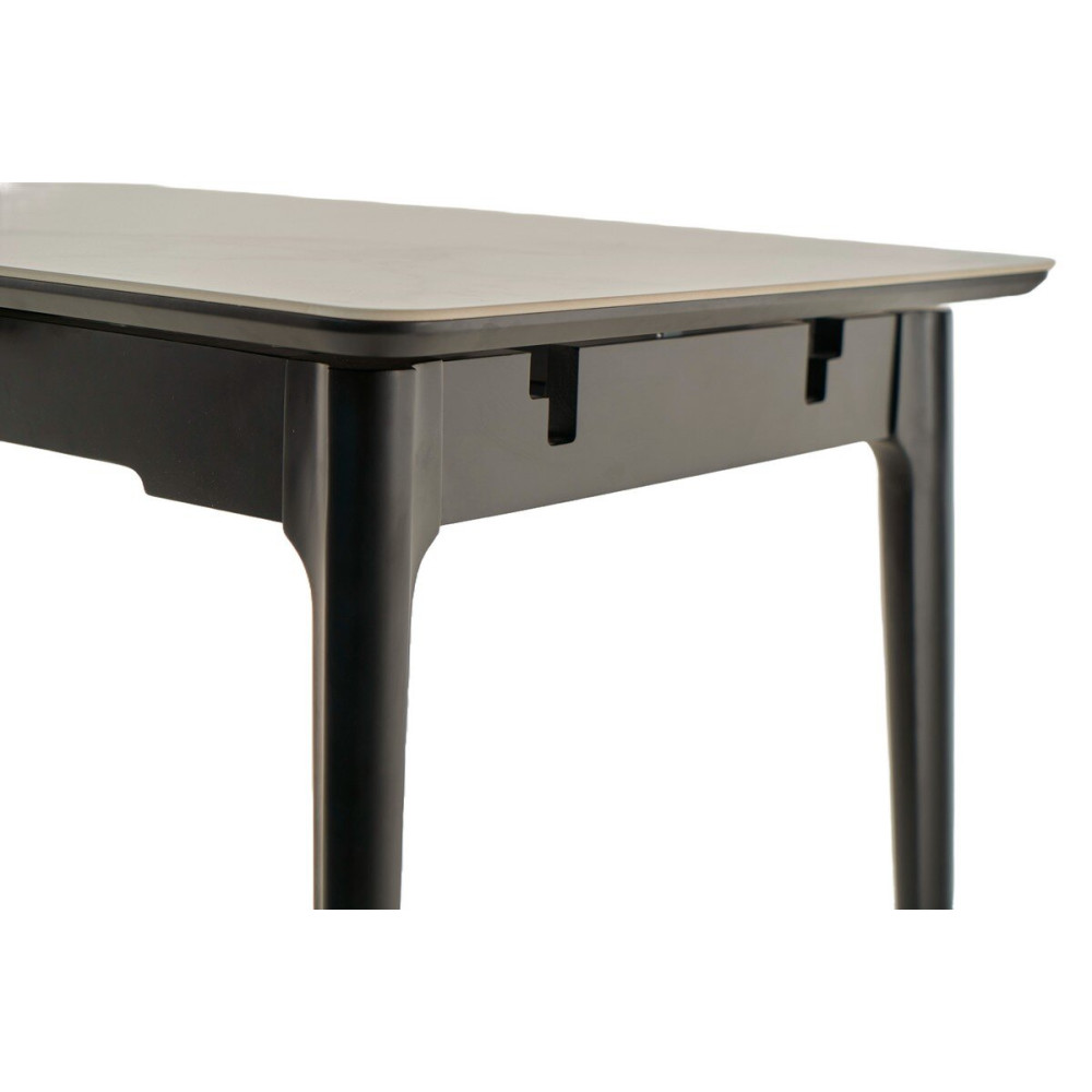 Обеденный керамический стол Vetro TM-89 Касса вайт/Черный (VTR-1222)