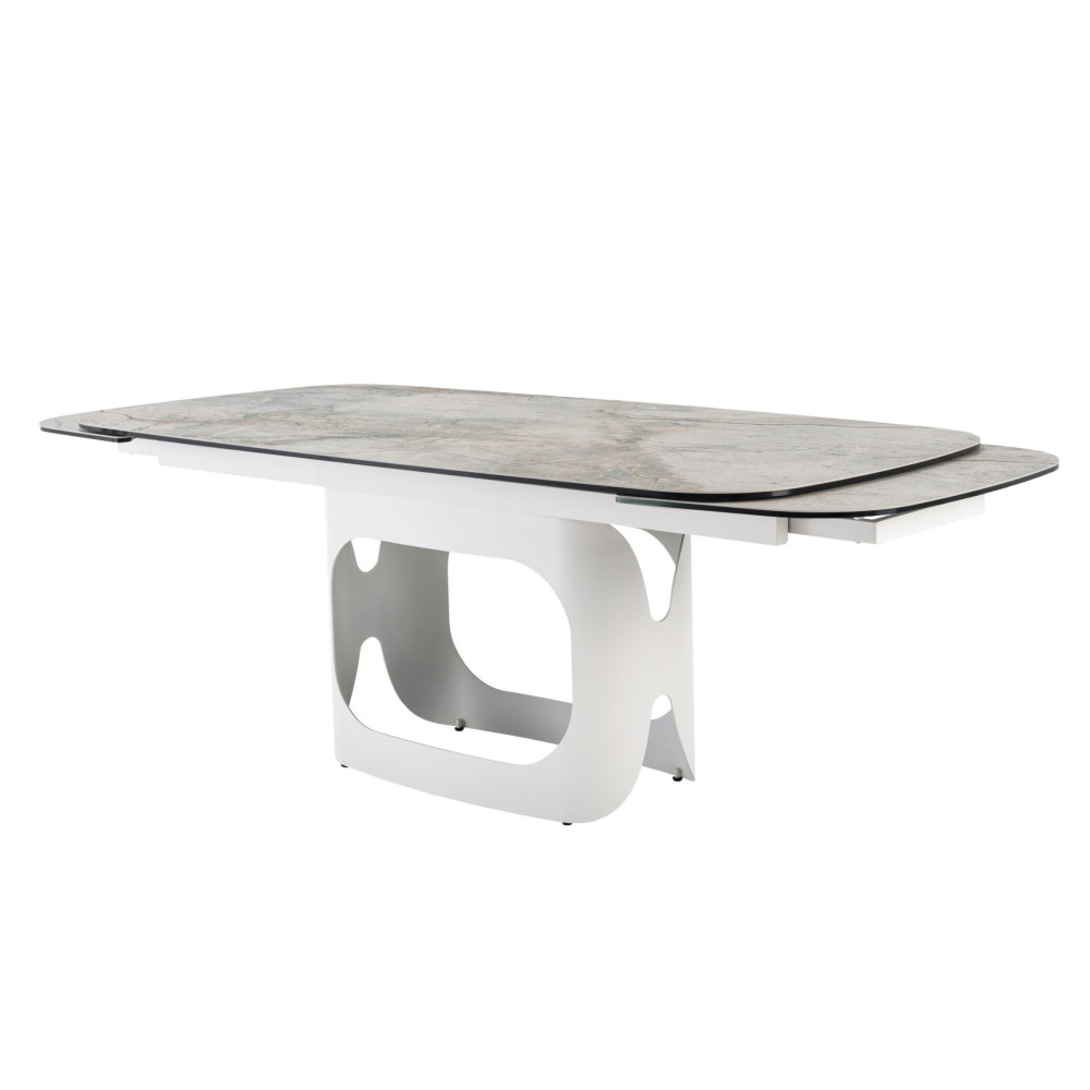 Vetro Ceramic dining table Arno TML-1310 Silver River/Ivory (VTR-1232)
