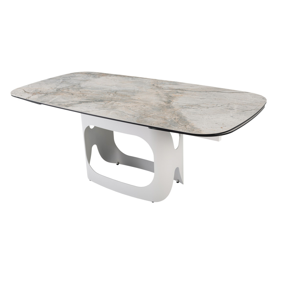 Vetro Ceramic dining table Arno TML-1310 Silver River/Ivory (VTR-1232)