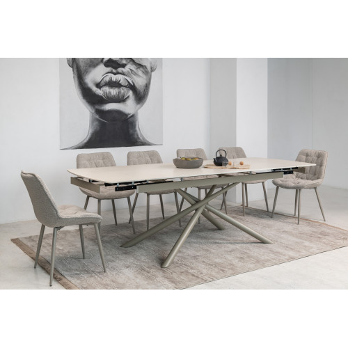 Vetro Ceramic dining table Pino TML-1200 Venice delicacy/Cappuccino (VTR-1262)
