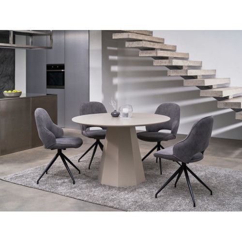 Стол круглый обеденный Vetro TM-200 МДФ Теплый песок (VTR-1282)