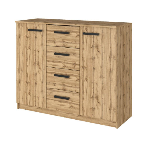 Комод у вітальню MebelStar 4+2 120x45x99 см Дуб тахо (MBS-1041)