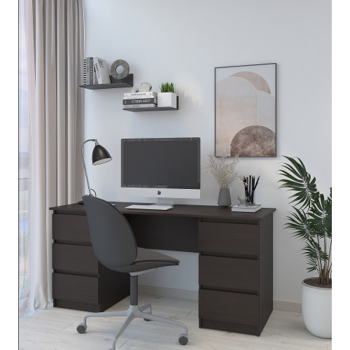 Письмовий стіл MebelStar Нео СК-6 160x60x75,5 см Венге темний (MBS-1231)