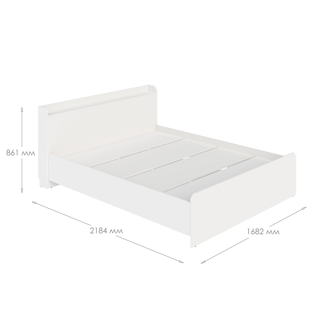 Ліжко двоспальне MebelStar Нео 160x200 см Дуб рістрето (MBS-1131)